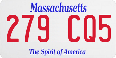 MA license plate 279CQ5