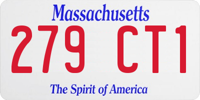 MA license plate 279CT1