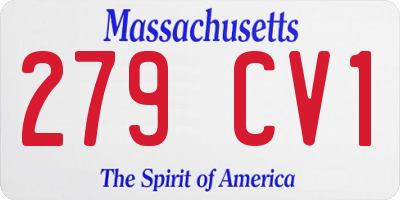 MA license plate 279CV1