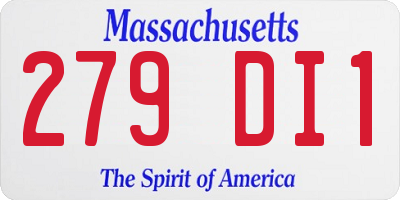 MA license plate 279DI1