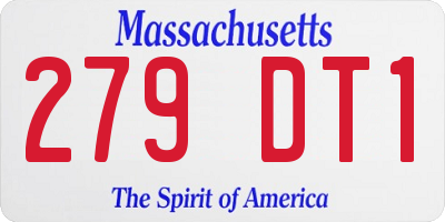 MA license plate 279DT1