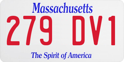 MA license plate 279DV1