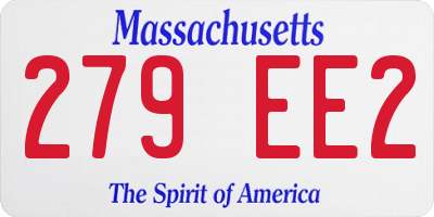 MA license plate 279EE2