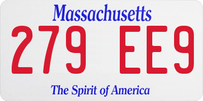 MA license plate 279EE9