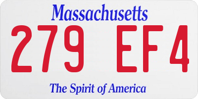 MA license plate 279EF4