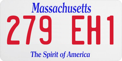 MA license plate 279EH1