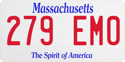 MA license plate 279EM0