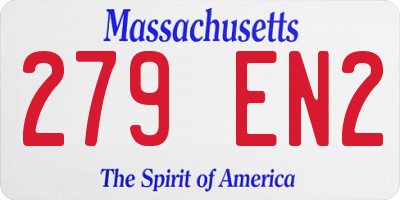MA license plate 279EN2