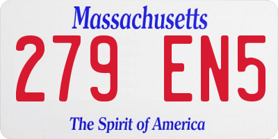 MA license plate 279EN5