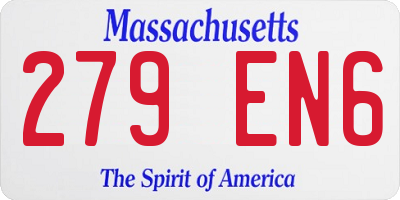 MA license plate 279EN6