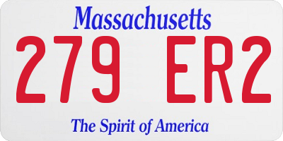 MA license plate 279ER2