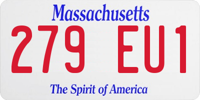 MA license plate 279EU1