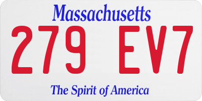 MA license plate 279EV7