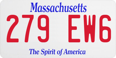 MA license plate 279EW6