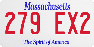 MA license plate 279EX2