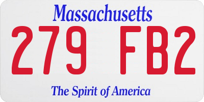 MA license plate 279FB2