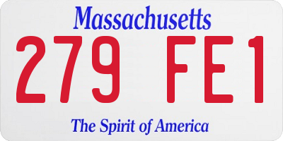 MA license plate 279FE1
