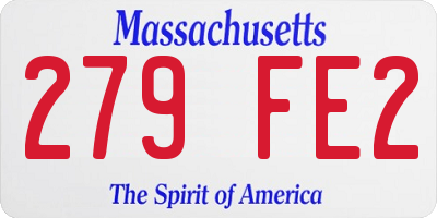MA license plate 279FE2