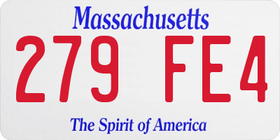 MA license plate 279FE4