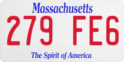 MA license plate 279FE6