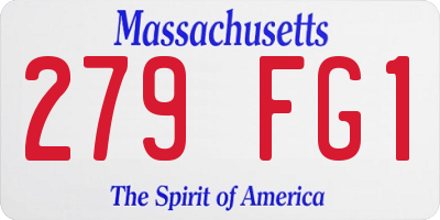 MA license plate 279FG1
