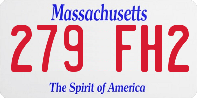 MA license plate 279FH2