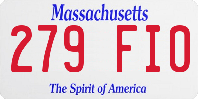 MA license plate 279FI0