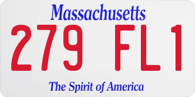 MA license plate 279FL1