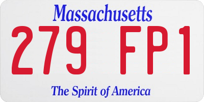 MA license plate 279FP1