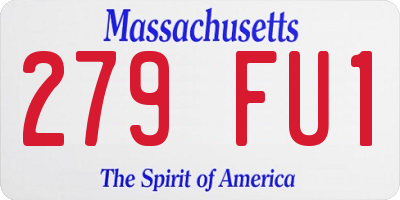 MA license plate 279FU1