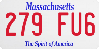 MA license plate 279FU6