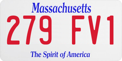 MA license plate 279FV1