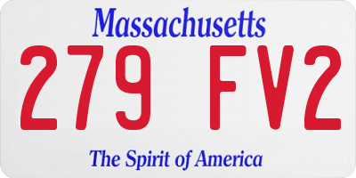 MA license plate 279FV2