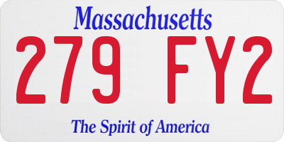 MA license plate 279FY2