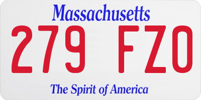 MA license plate 279FZ0