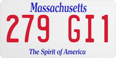 MA license plate 279GI1