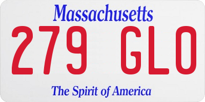 MA license plate 279GL0