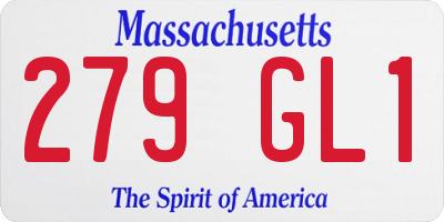 MA license plate 279GL1