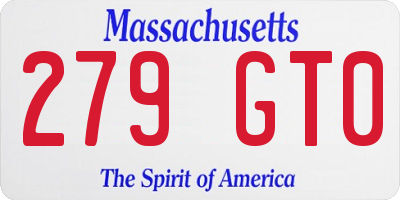 MA license plate 279GT0