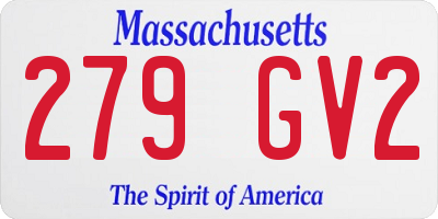 MA license plate 279GV2
