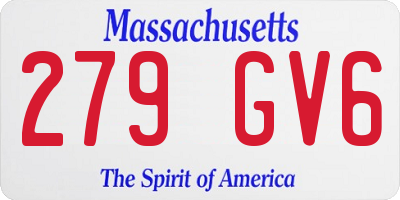 MA license plate 279GV6