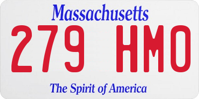 MA license plate 279HM0