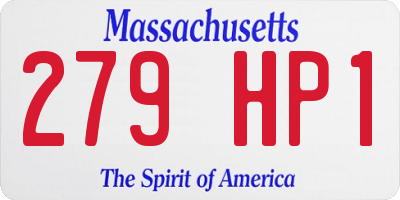 MA license plate 279HP1
