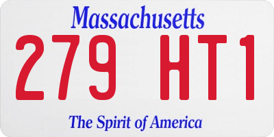 MA license plate 279HT1