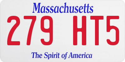 MA license plate 279HT5
