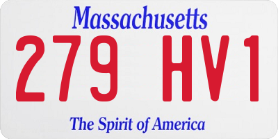 MA license plate 279HV1