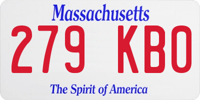 MA license plate 279KB0