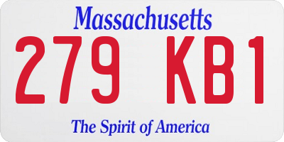 MA license plate 279KB1