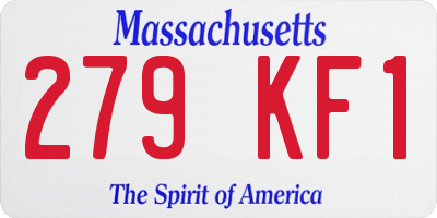 MA license plate 279KF1