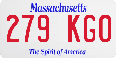 MA license plate 279KG0